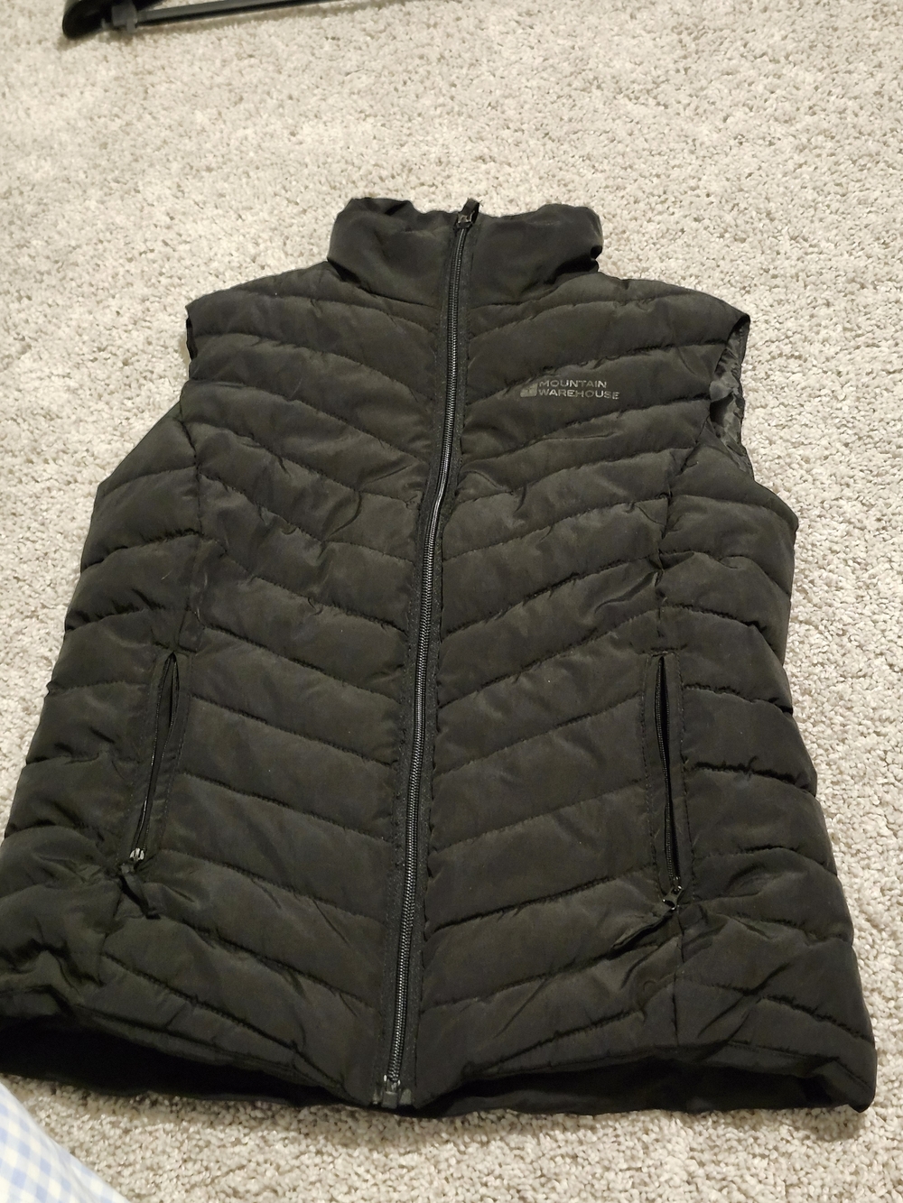 Puffer Vest Women's Black Quilted Insulated Hike Matte Warm Small Size 4